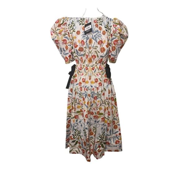 NEW WITH TAGS SHOWSTOPPER BEAUTIFUL JESSIE ZHAO NEW YORK Flower Cotton Midi Dres - Picture 10 of 16